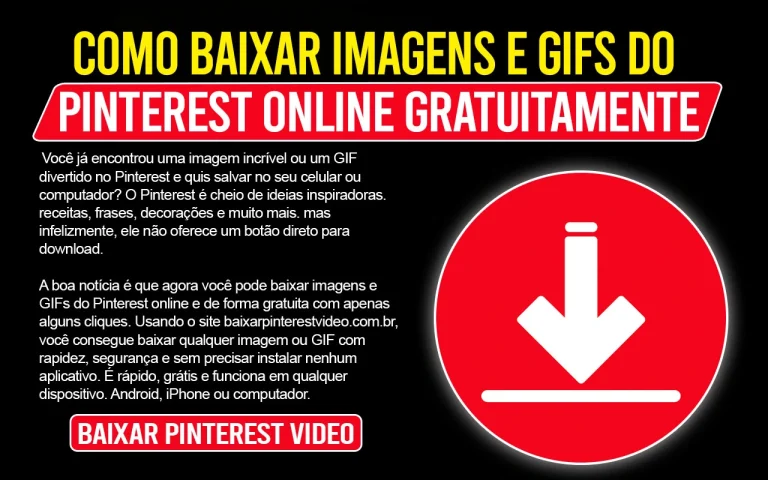 Como Baixar Imagens e GIFs do Pinterest Online Grátis